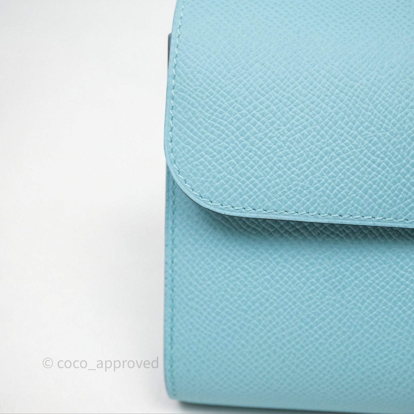 Hermès Constance To Go Wallet Bleu Atoll 3P Epsom Palladium Hardware