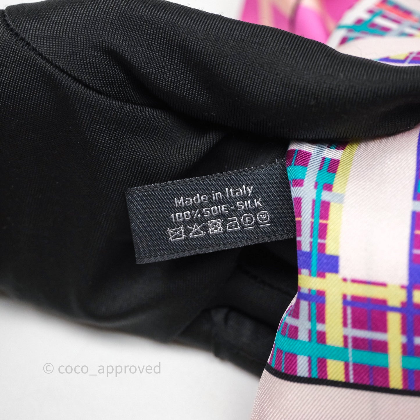 Chanel CC Logo Silk Twilly Pink