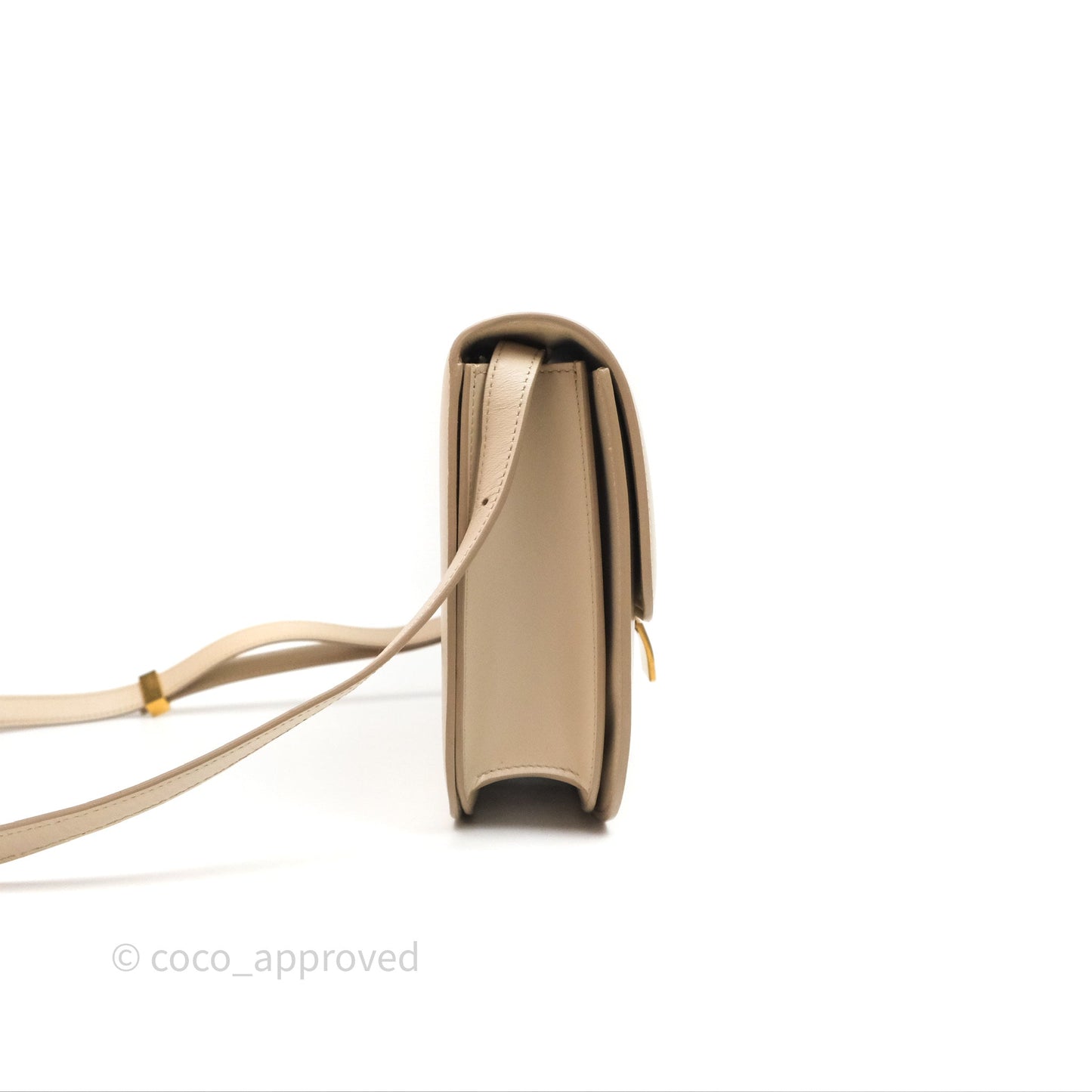 Celine Medium Classic Box Flap Beige Calfskin