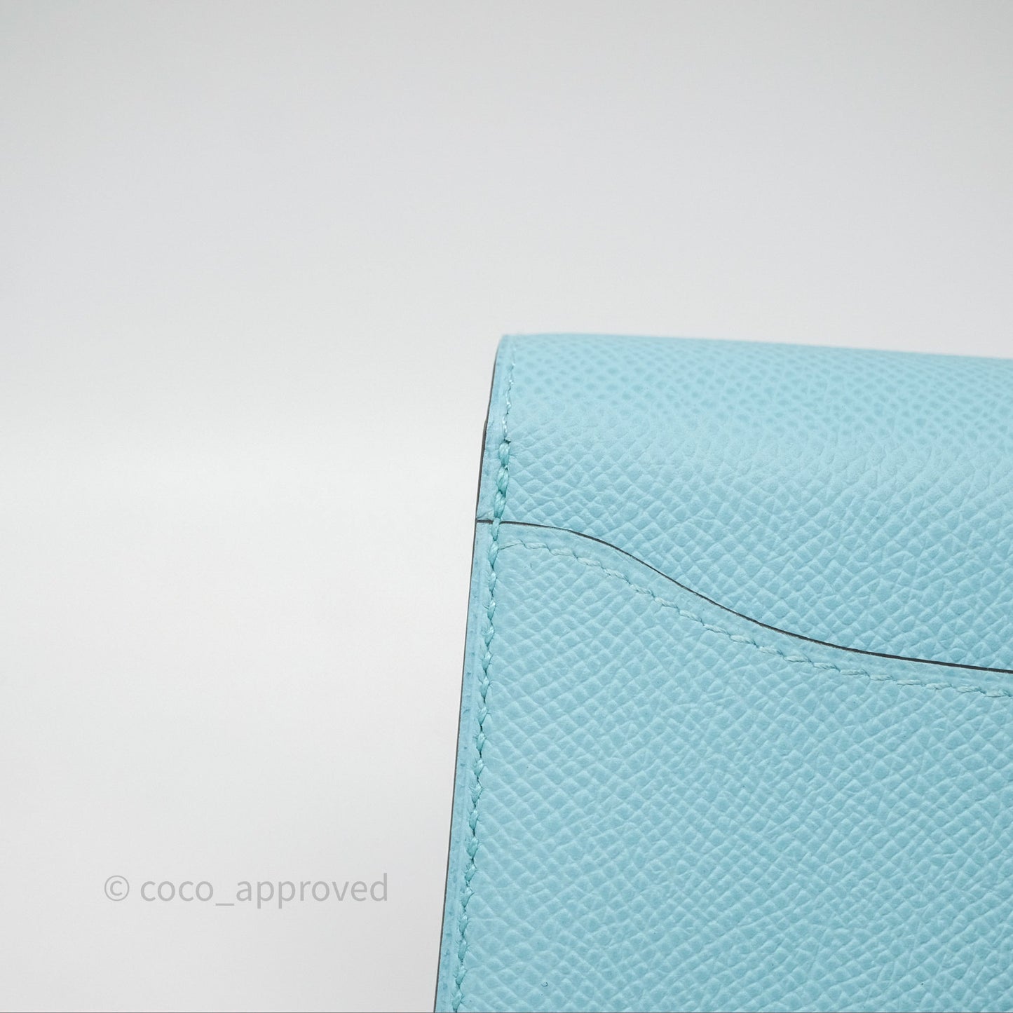 Hermès Constance To Go Wallet Bleu Atoll 3P Epsom Palladium Hardware