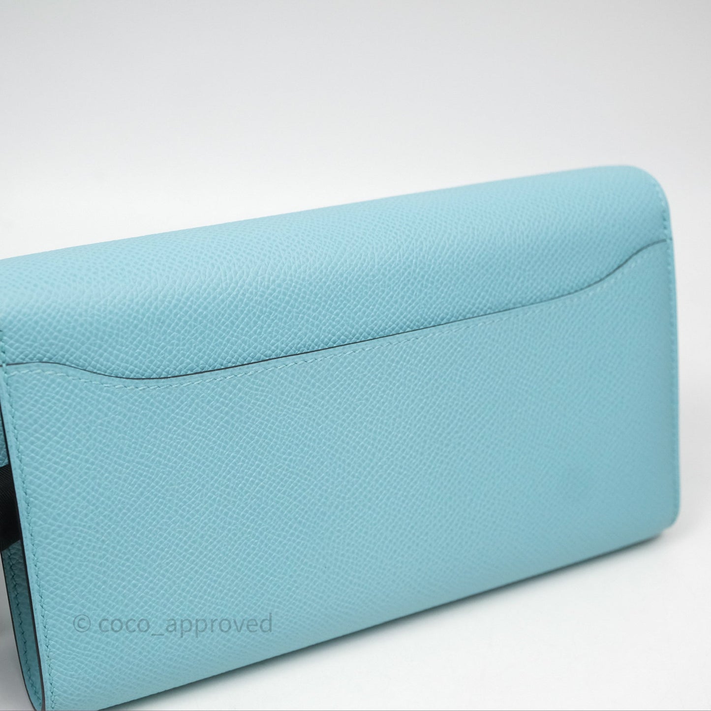 Hermès Constance To Go Wallet Bleu Atoll 3P Epsom Palladium Hardware