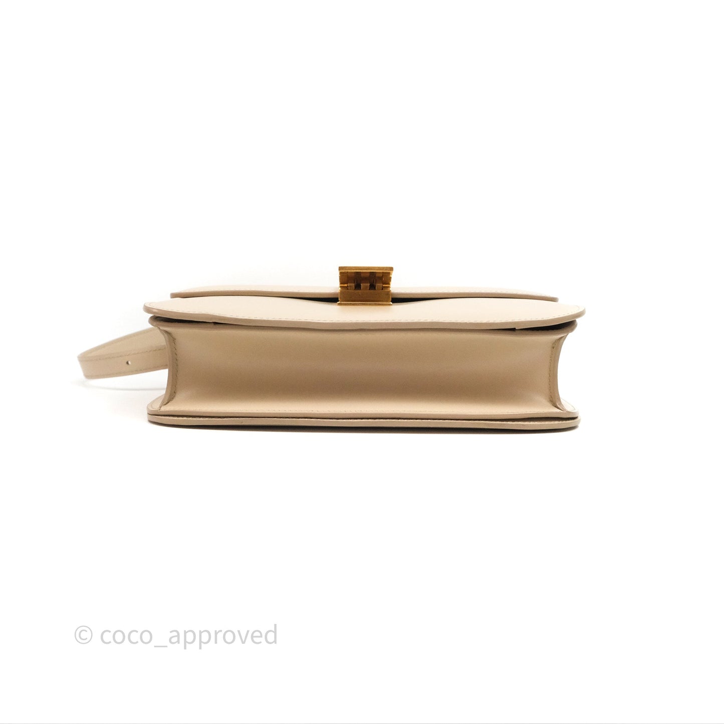 Celine Medium Classic Box Flap Beige Calfskin