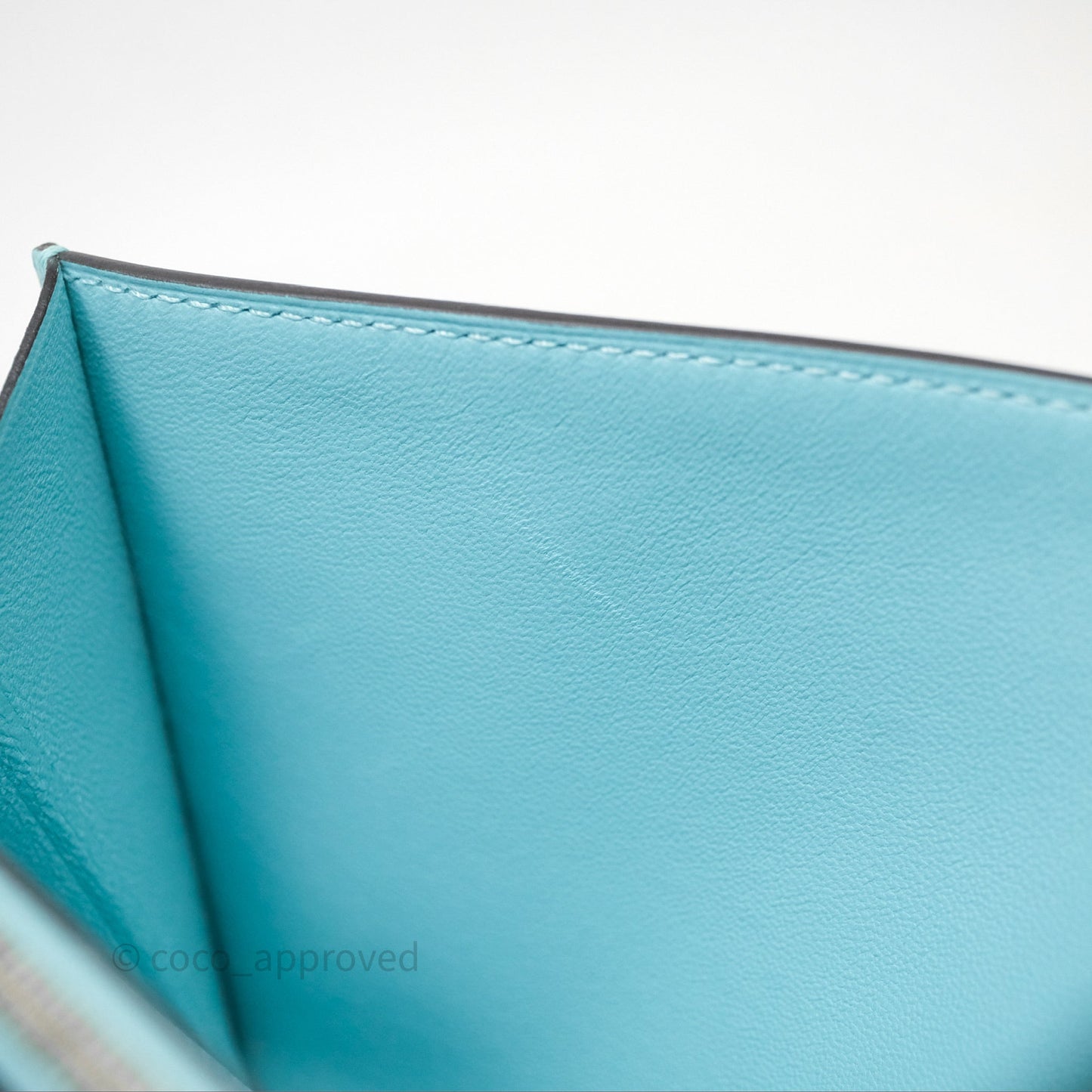 Hermès Constance To Go Wallet Bleu Atoll 3P Epsom Palladium Hardware