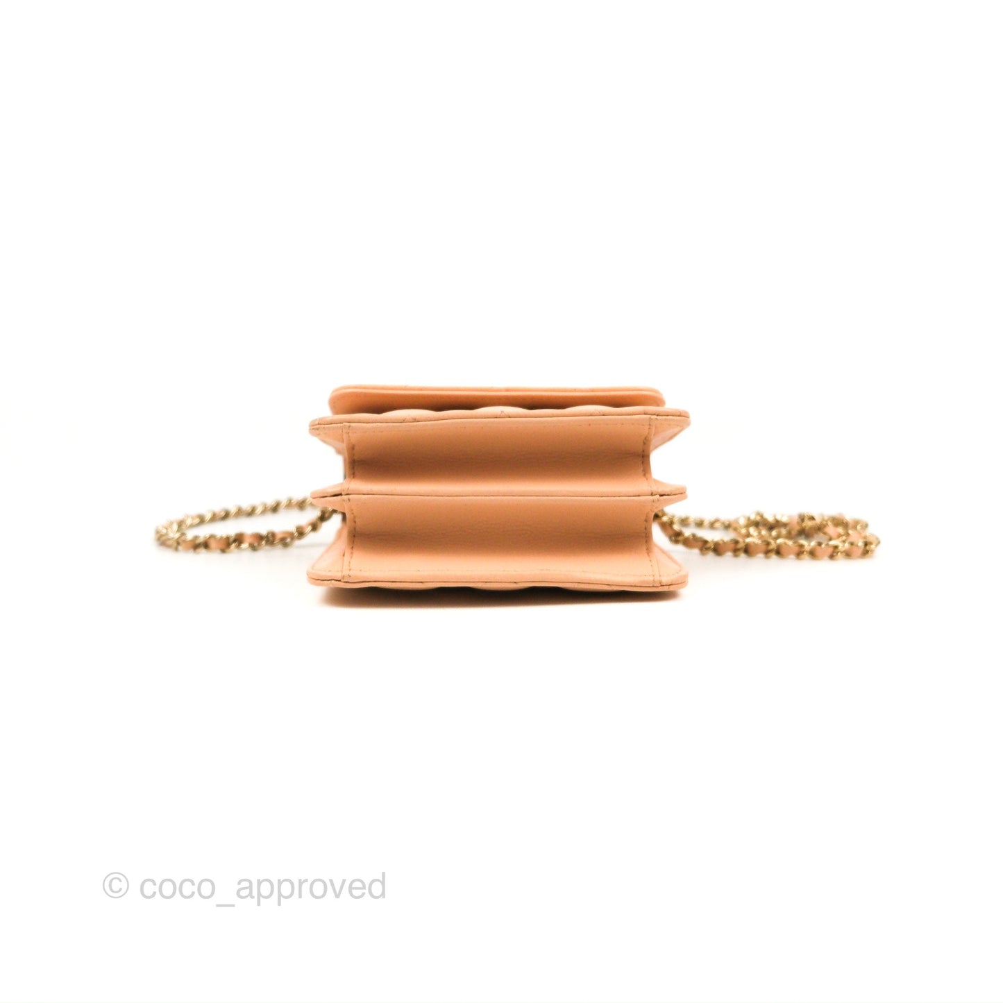 Chanel Mini Clutch with Ribbon Bow Chain Orange Claire Caviar 23S