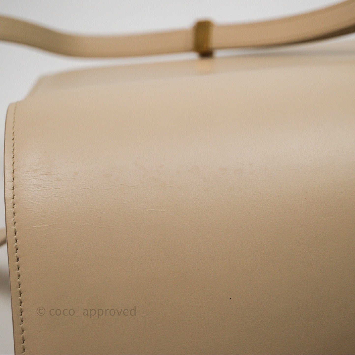 Celine Medium Classic Box Flap Beige Calfskin