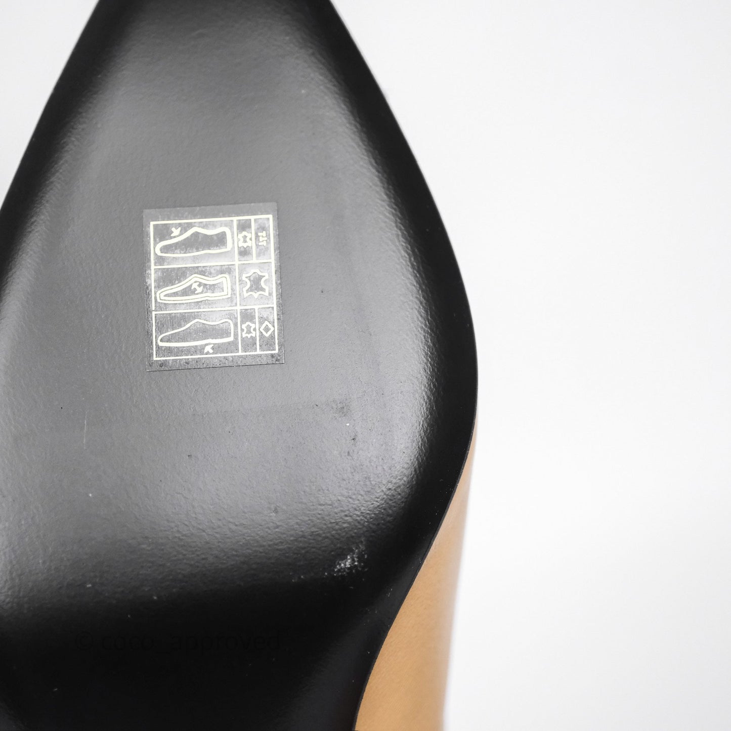 Chanel Slingbacks Heels with Pearls Black/ Beige Size 38.5
