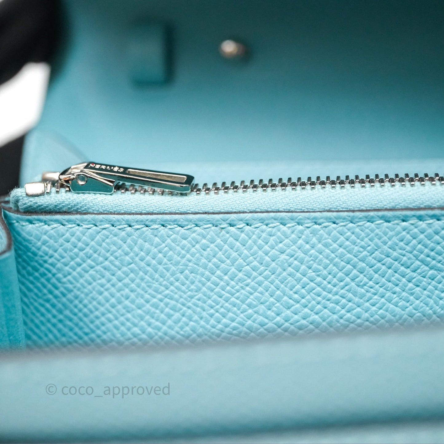 Hermès Constance To Go Wallet Bleu Atoll 3P Epsom Palladium Hardware