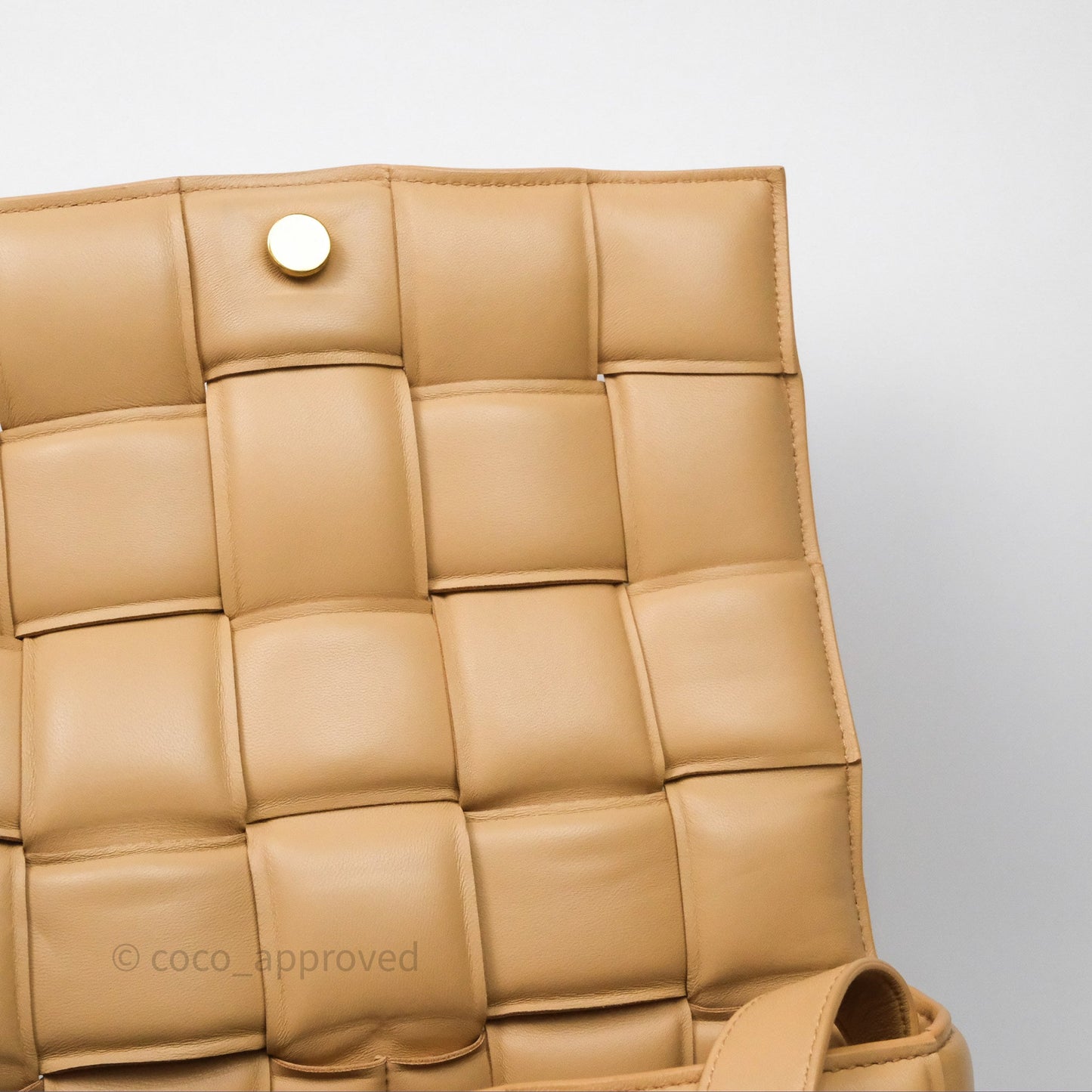 Bottega Veneta Padded Cassette Beige Lambskin