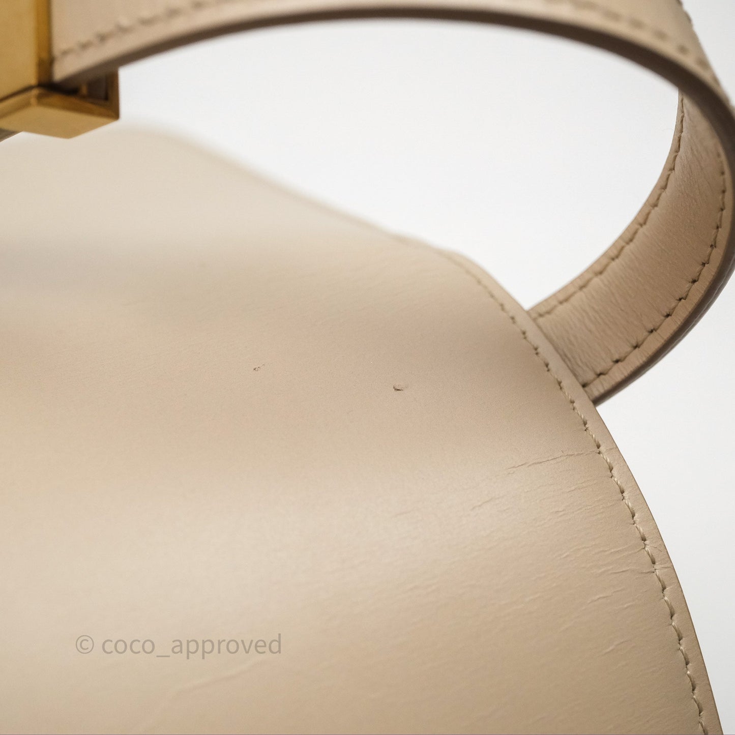 Celine Medium Classic Box Flap Beige Calfskin