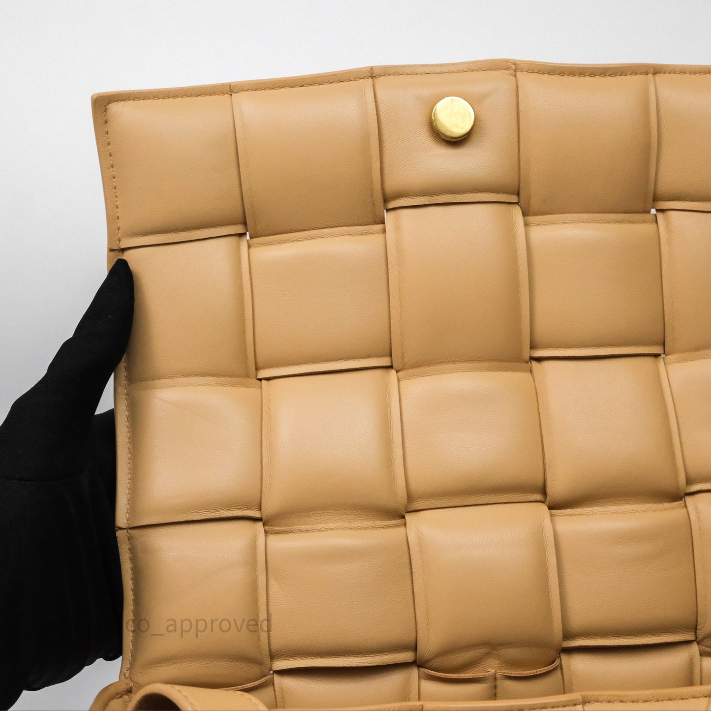Bottega Veneta Padded Cassette Beige Lambskin