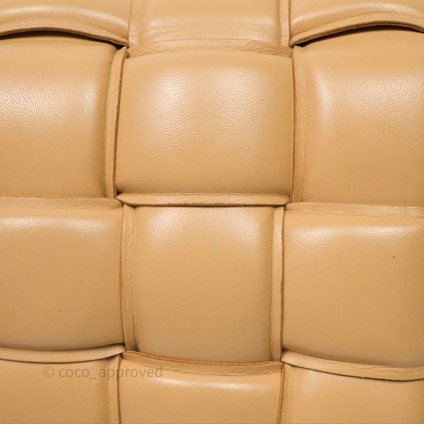 Bottega Veneta Padded Cassette Beige Lambskin