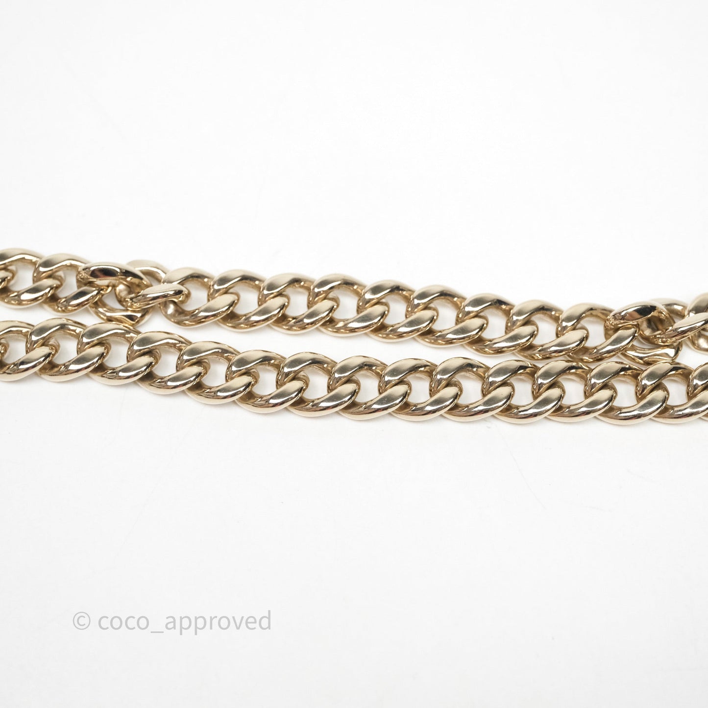 Chanel Crystal Lipstick Charm Pendant Necklace Gold Tone 22C