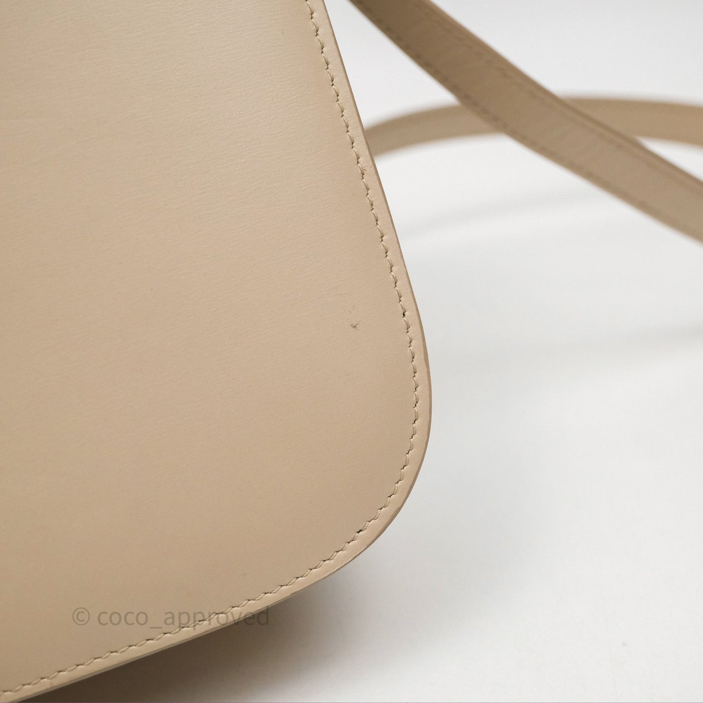 Celine Medium Classic Box Flap Beige Calfskin