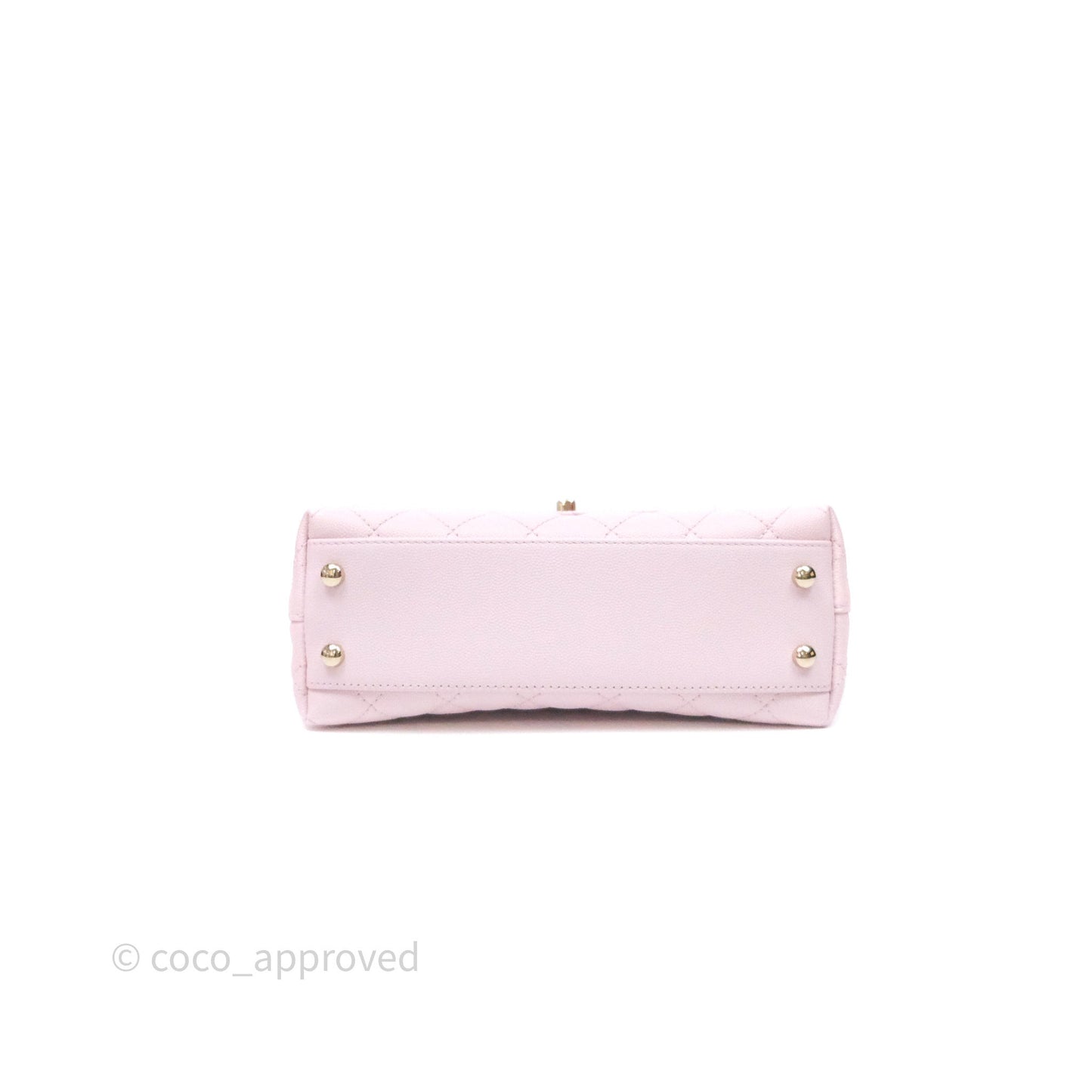 Chanel Small Coco Handle Quilted Light Lilac Pink Caviar Gold Hardware