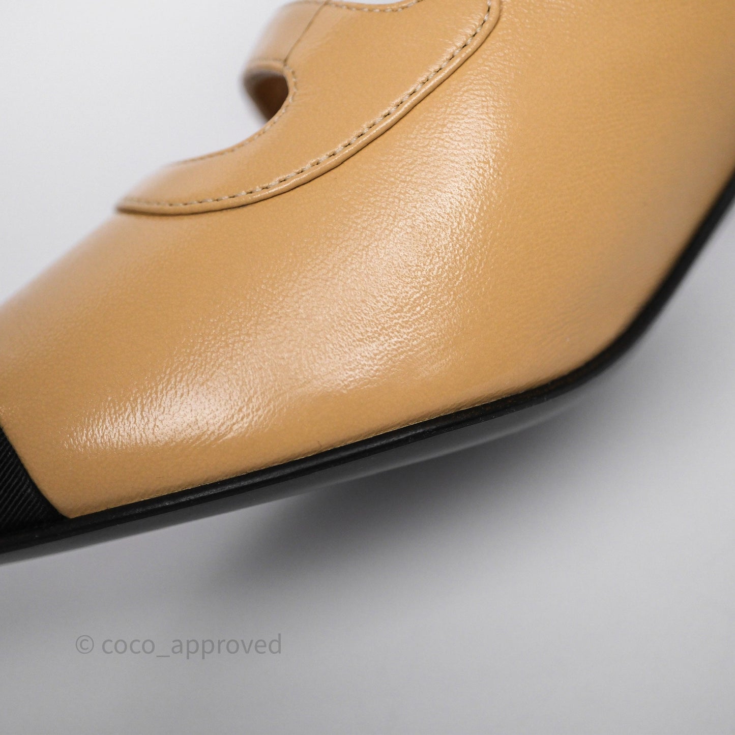 Chanel Slingbacks Heels with Pearls Black/ Beige Size 38.5