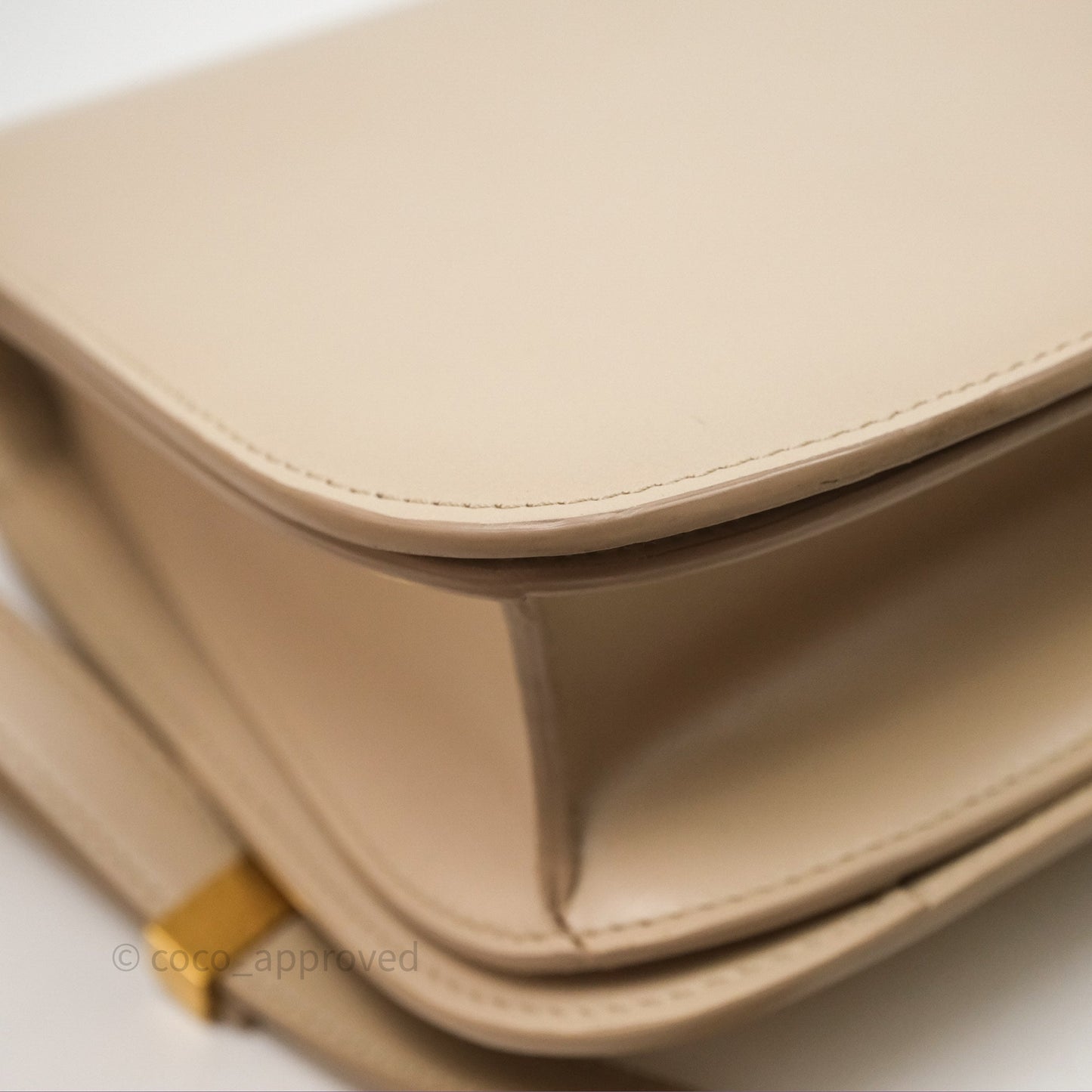 Celine Medium Classic Box Flap Beige Calfskin