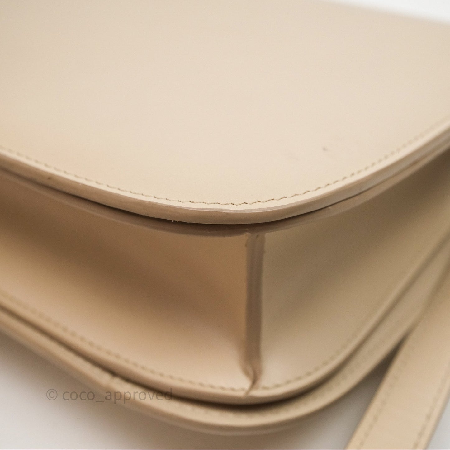 Celine Medium Classic Box Flap Beige Calfskin