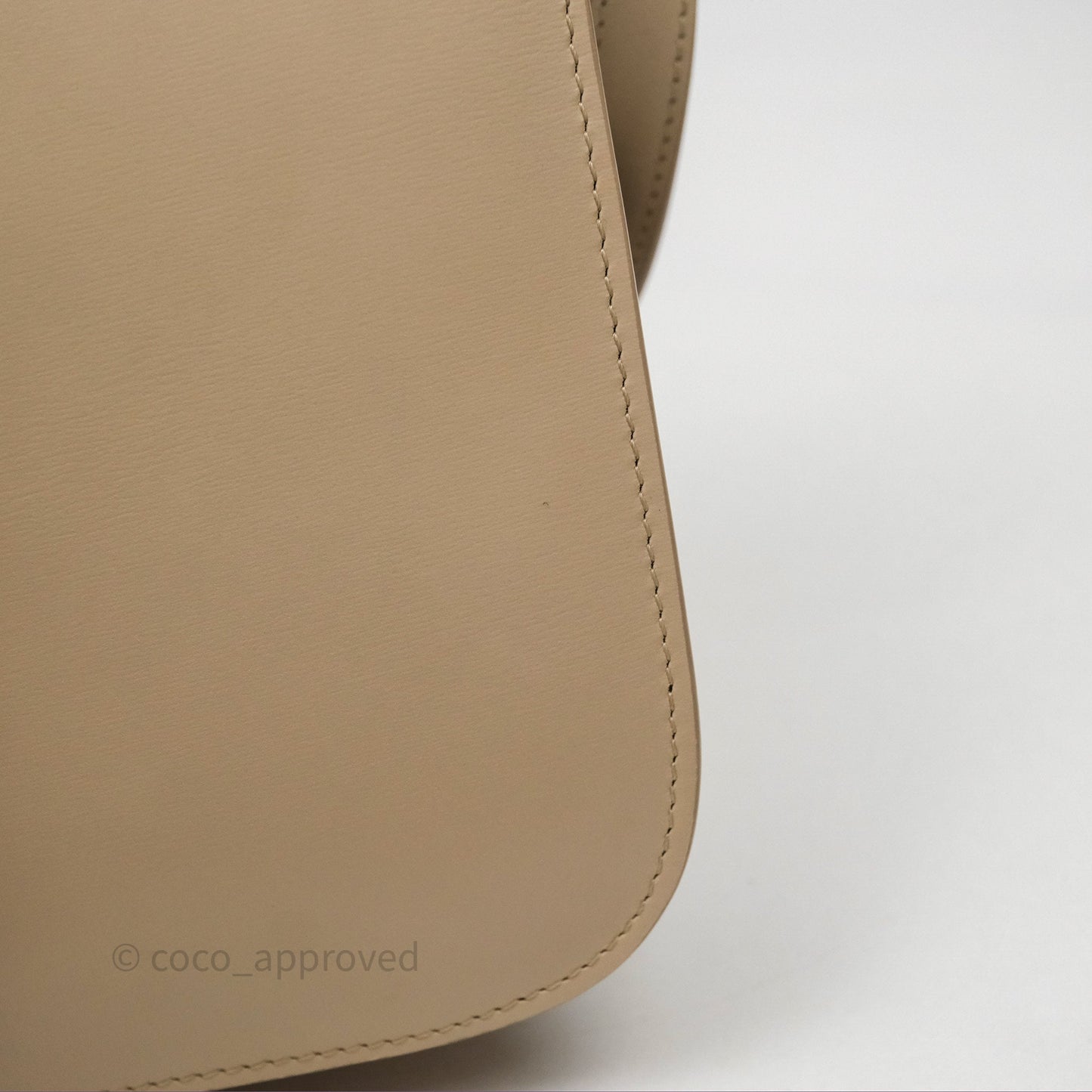 Celine Medium Classic Box Flap Beige Calfskin