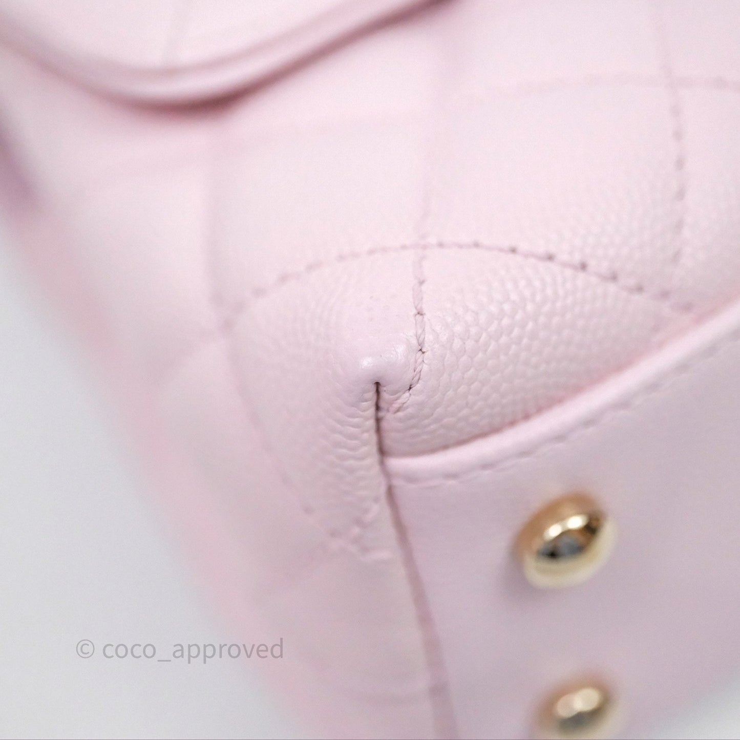 Chanel Small Coco Handle Quilted Light Lilac Pink Caviar Gold Hardware