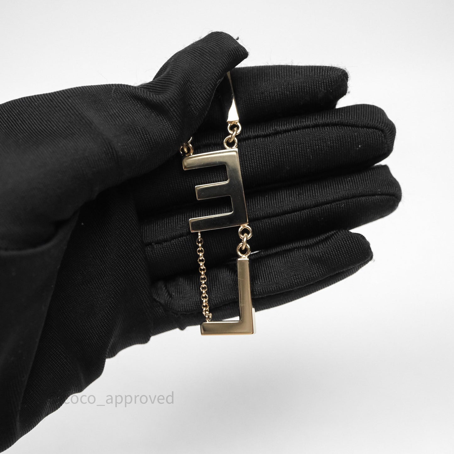 Chanel Letter Cha-Nel Logo Drop Earrings Gold Tone 21V