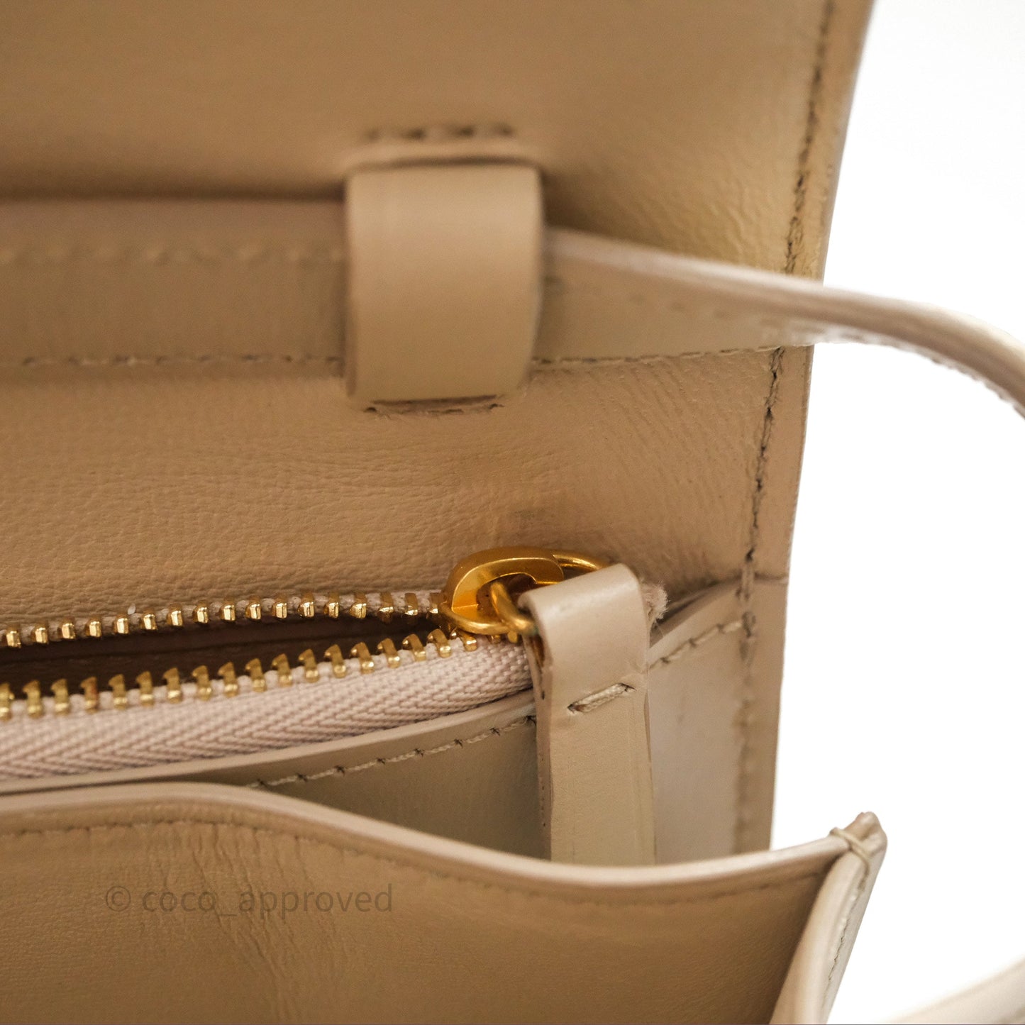 Celine Medium Classic Box Flap Beige Calfskin