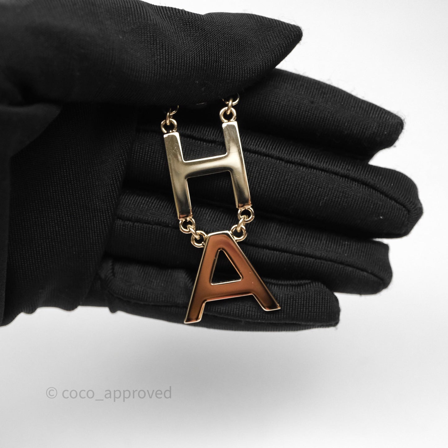 Chanel Letter Cha-Nel Logo Drop Earrings Gold Tone 21V