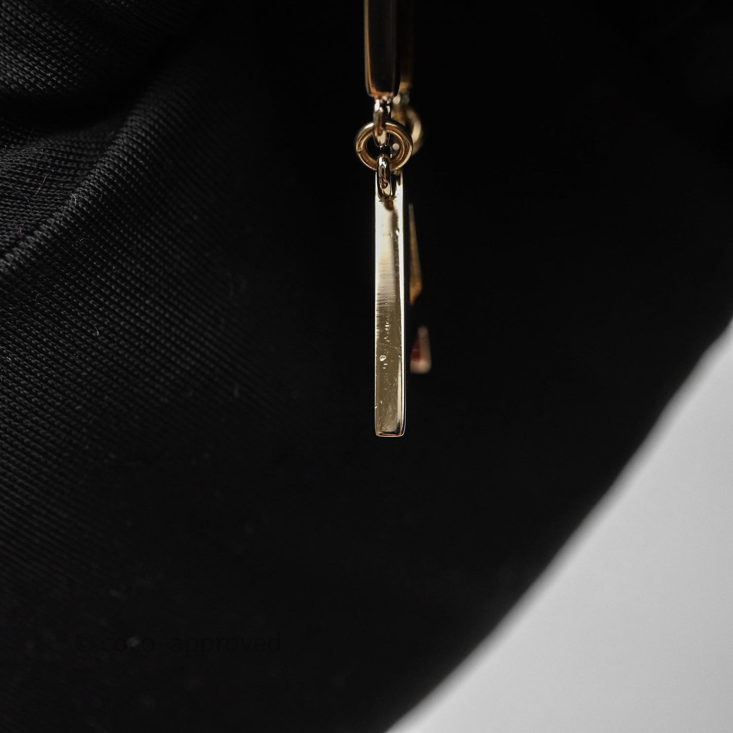 Chanel Letter Cha-Nel Logo Drop Earrings Gold Tone 21V