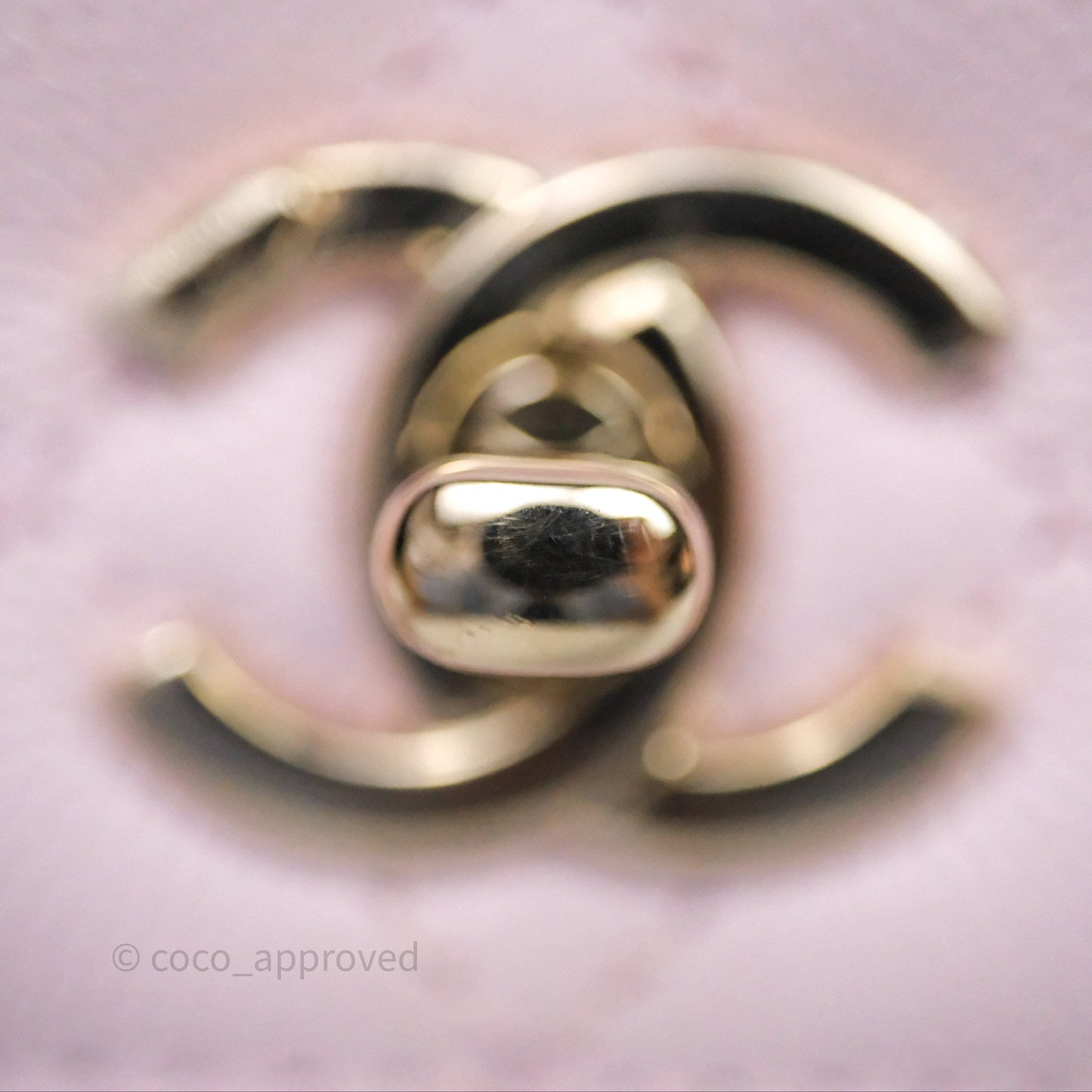 Chanel Small Coco Handle Quilted Light Lilac Pink Caviar Gold Hardware