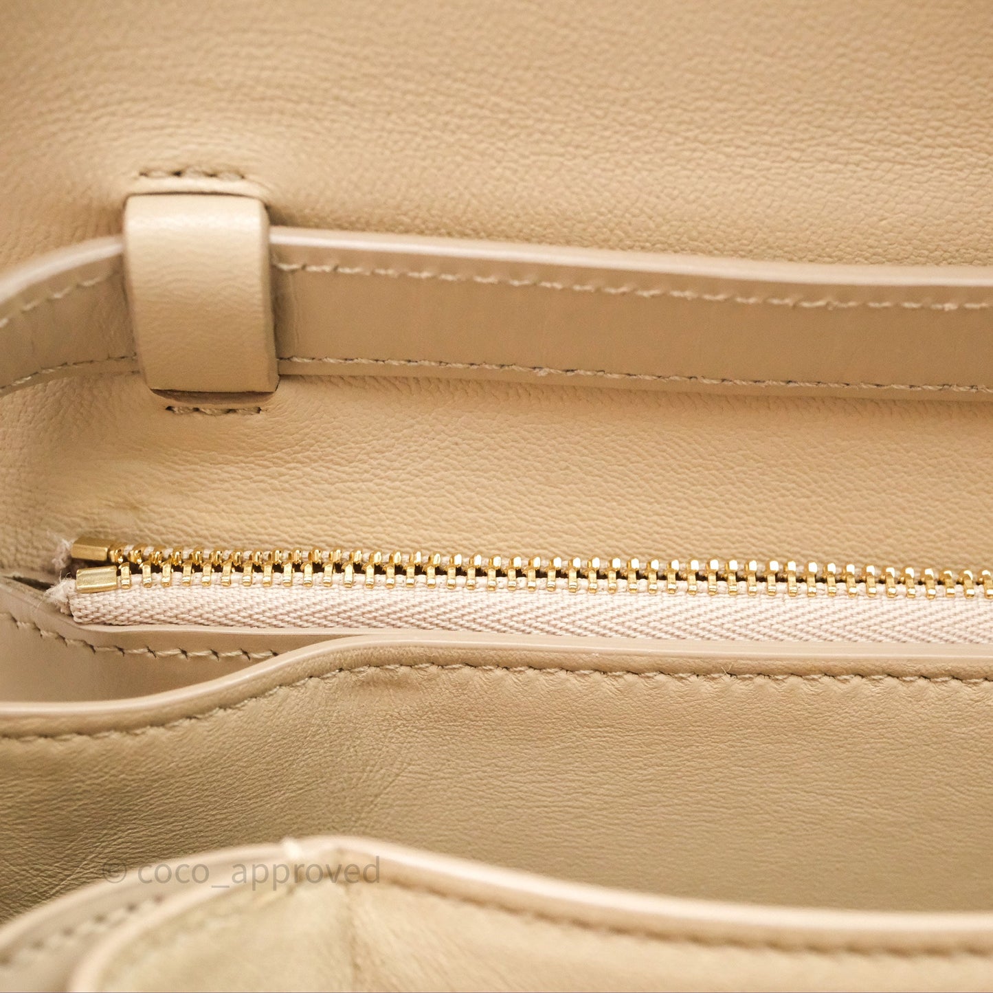 Celine Medium Classic Box Flap Beige Calfskin