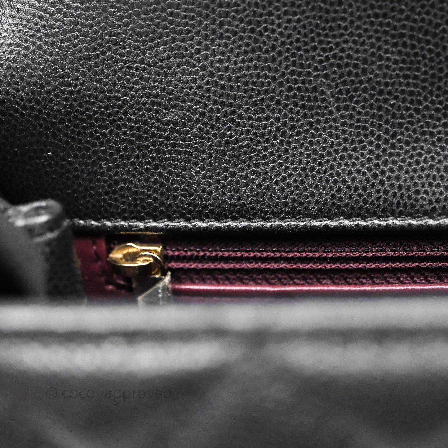 Chanel Small Coco Handle Quilted Black Caviar Gold Hardware