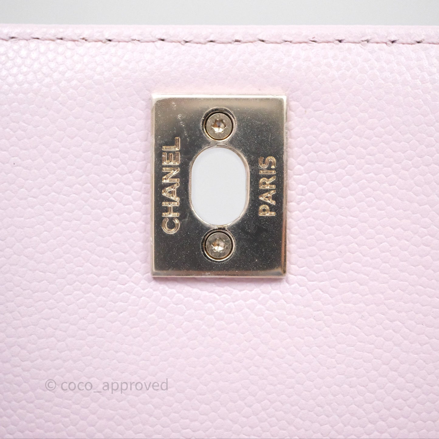 Chanel Small Coco Handle Quilted Light Lilac Pink Caviar Gold Hardware