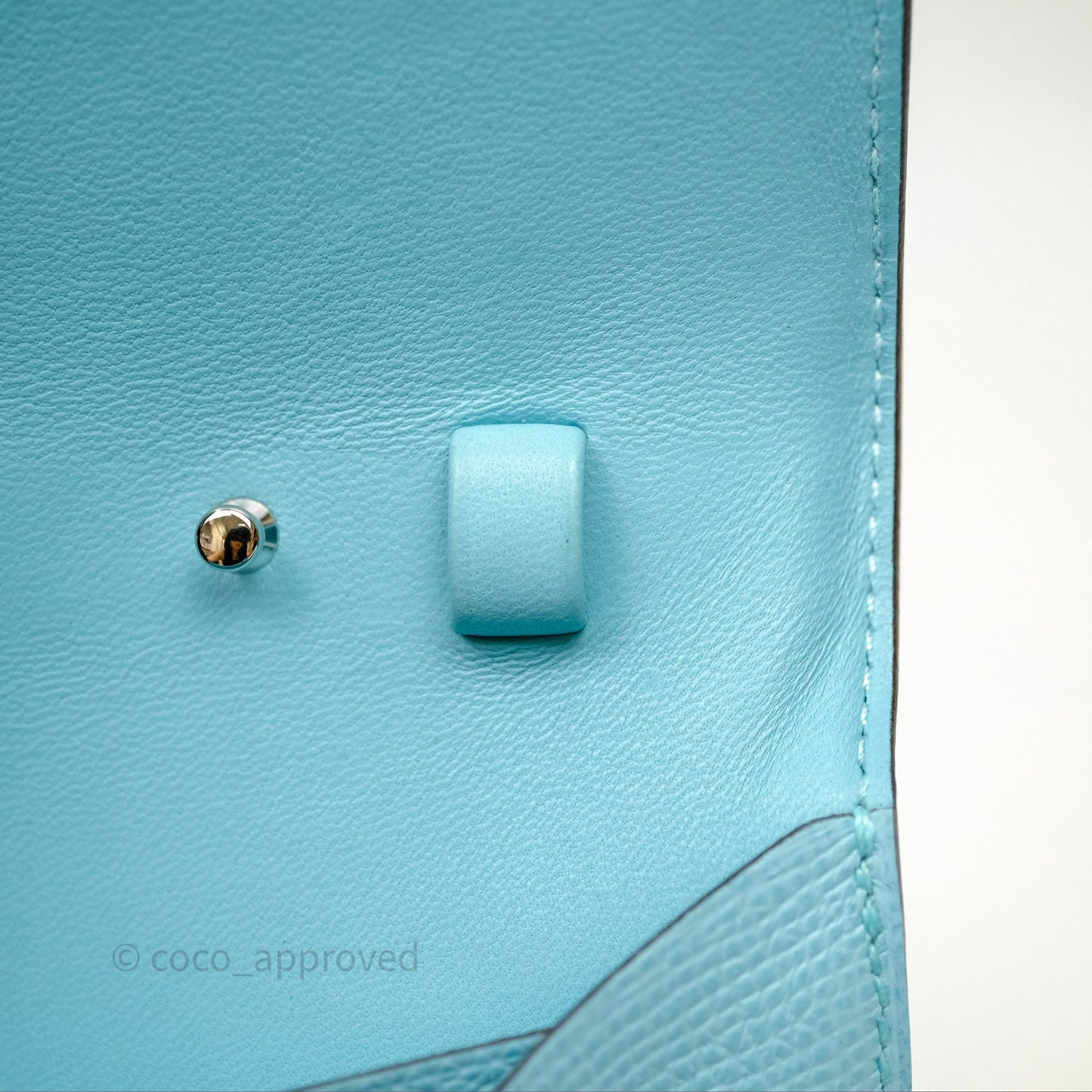 Hermès Constance To Go Wallet Bleu Atoll 3P Epsom Palladium Hardware
