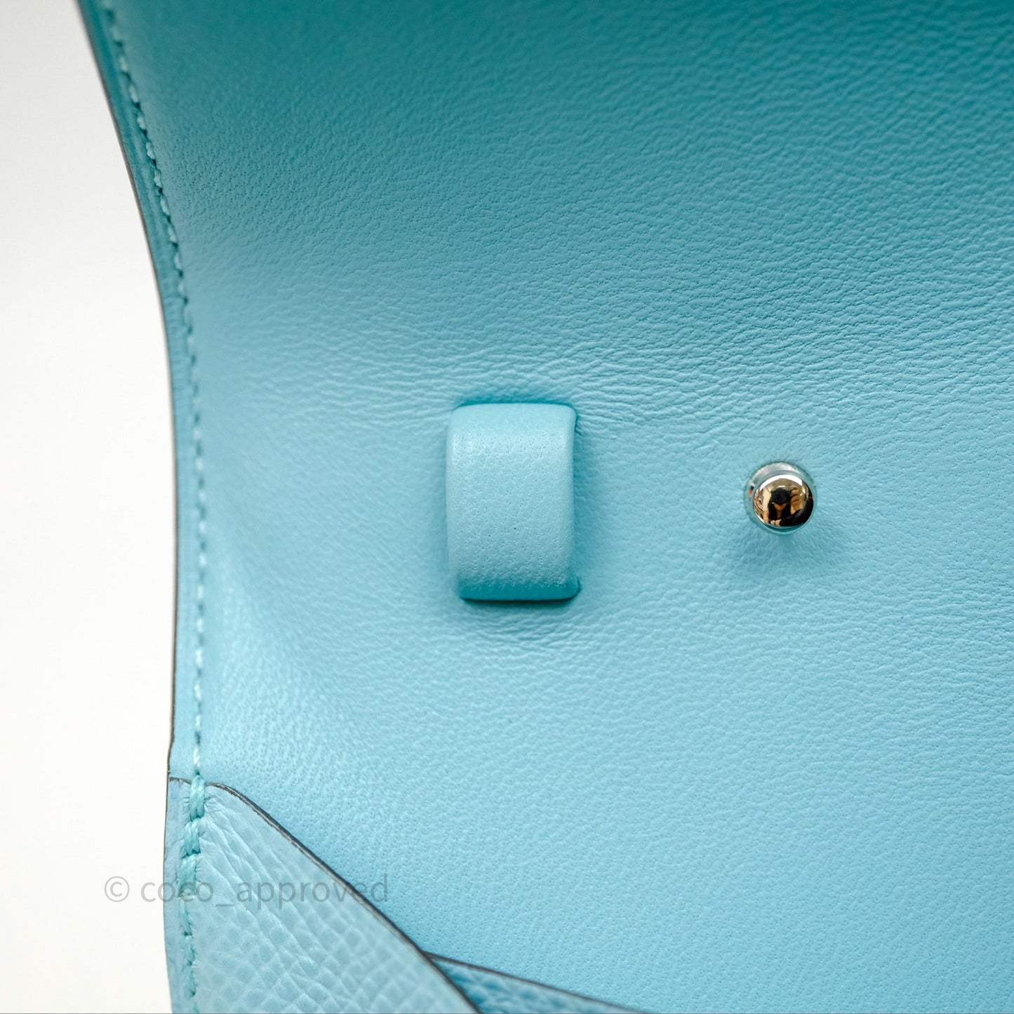 Hermès Constance To Go Wallet Bleu Atoll 3P Epsom Palladium Hardware