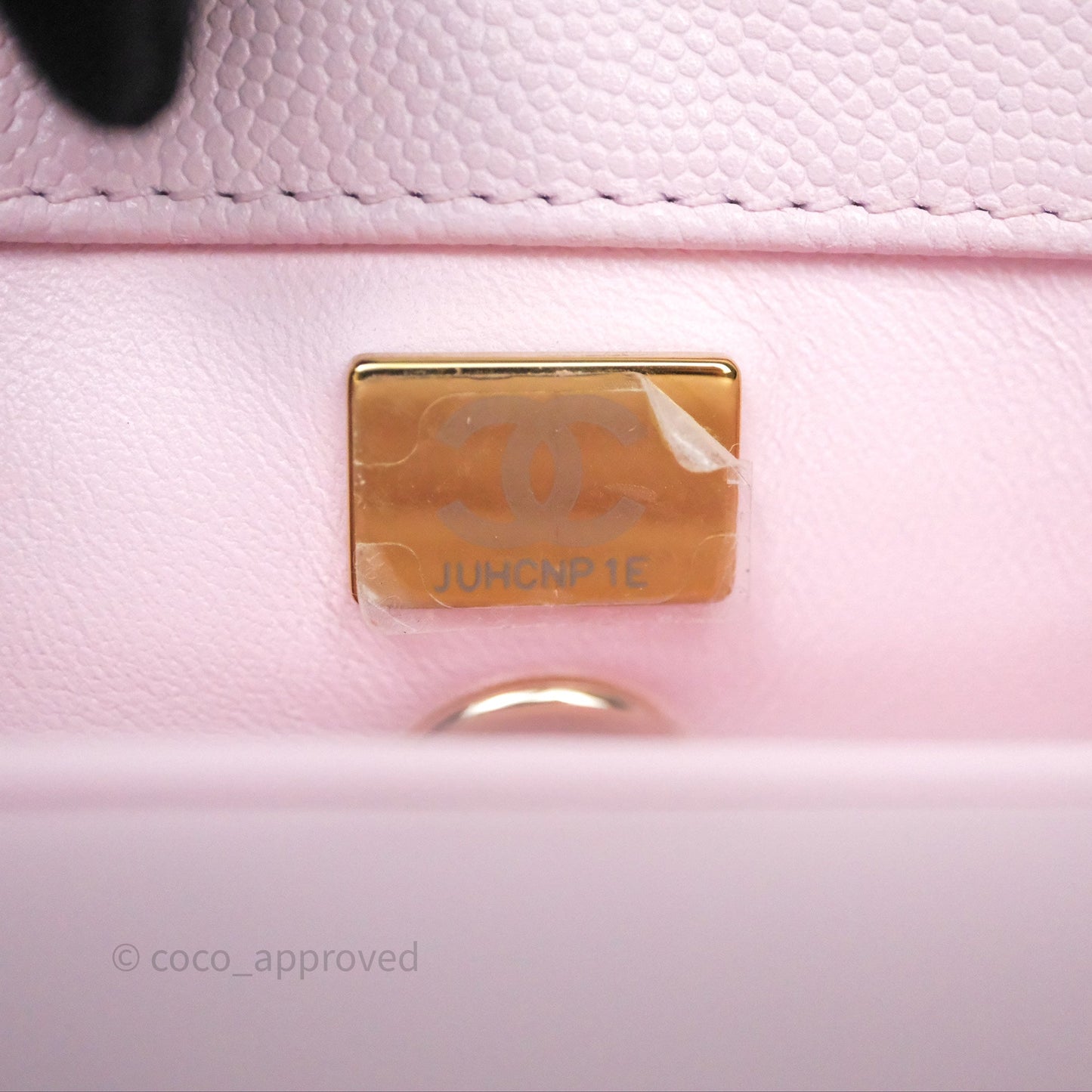 Chanel Small Coco Handle Quilted Light Lilac Pink Caviar Gold Hardware
