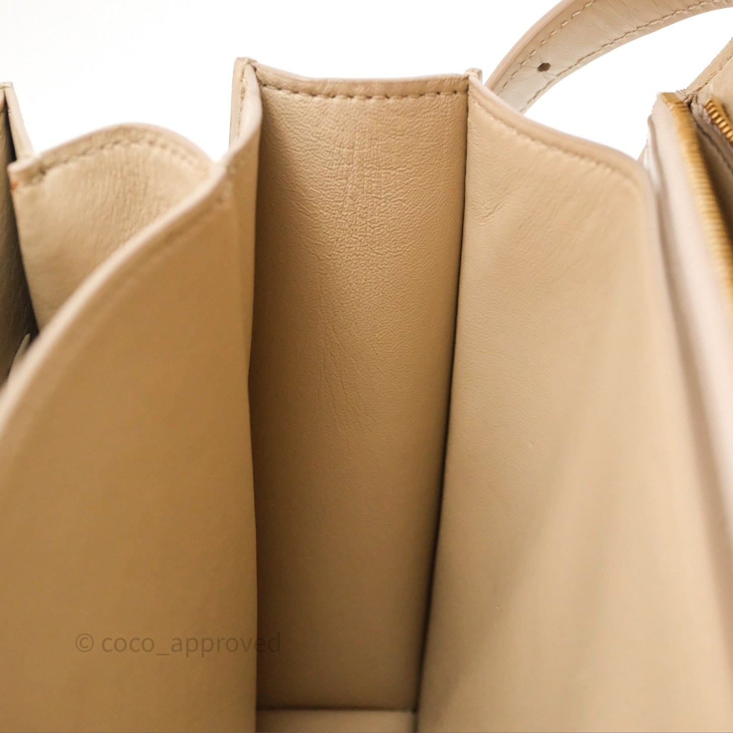 Celine Medium Classic Box Flap Beige Calfskin