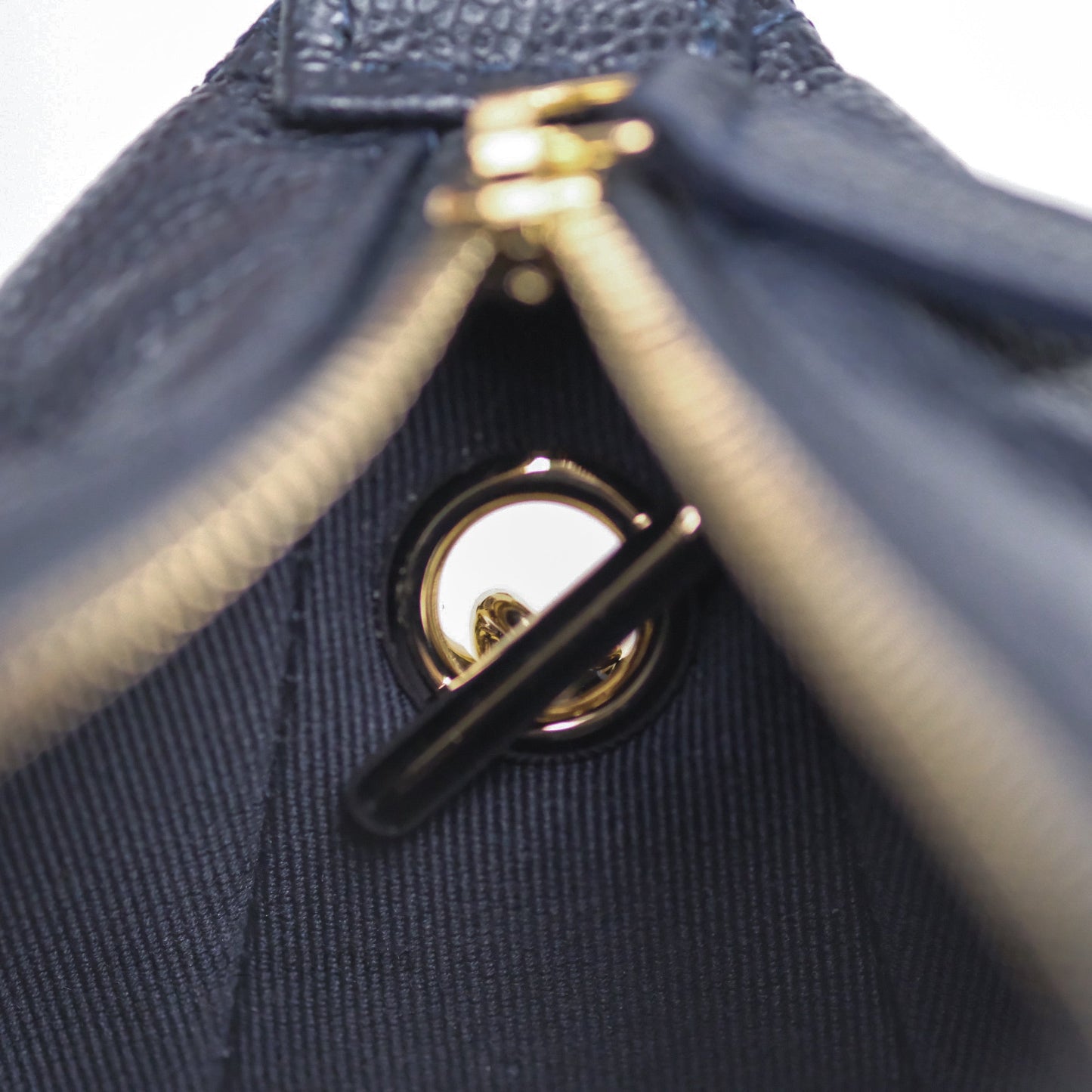 Chanel Quilted Hobo With Chain Dark Navy Caviar Gold Hardware