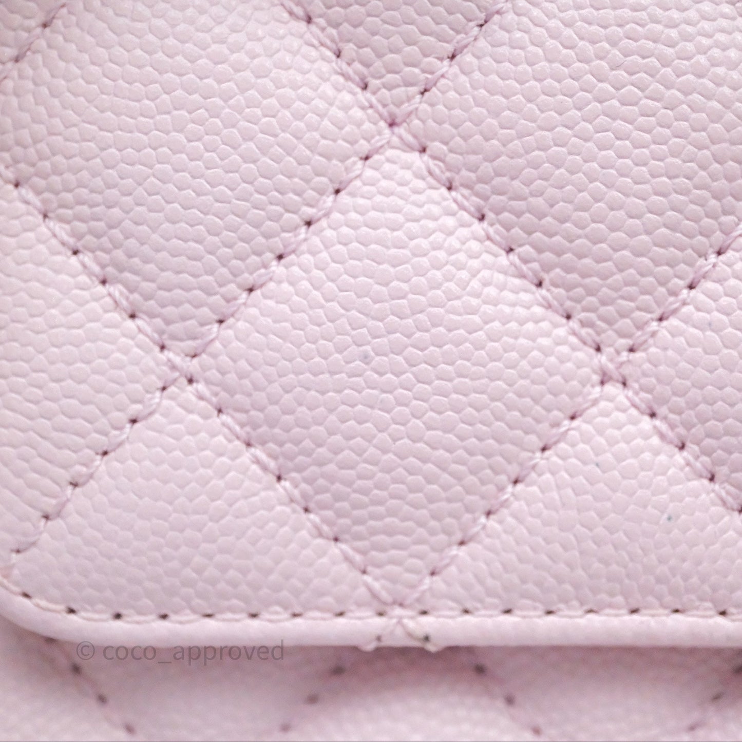 Chanel Small Coco Handle Quilted Light Lilac Pink Caviar Gold Hardware