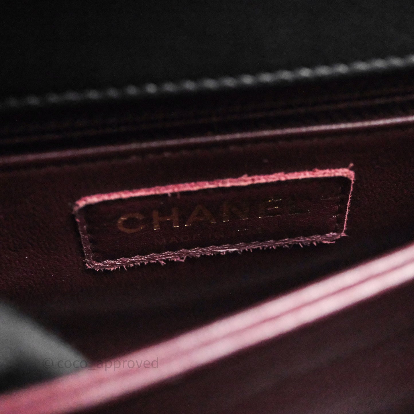 Chanel Small Coco Handle Quilted Black Caviar Gold Hardware