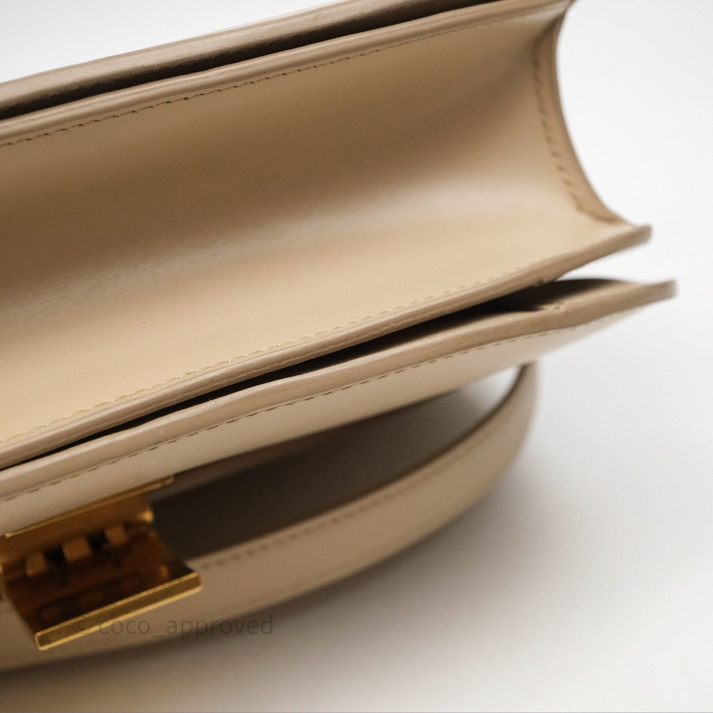 Celine Medium Classic Box Flap Beige Calfskin