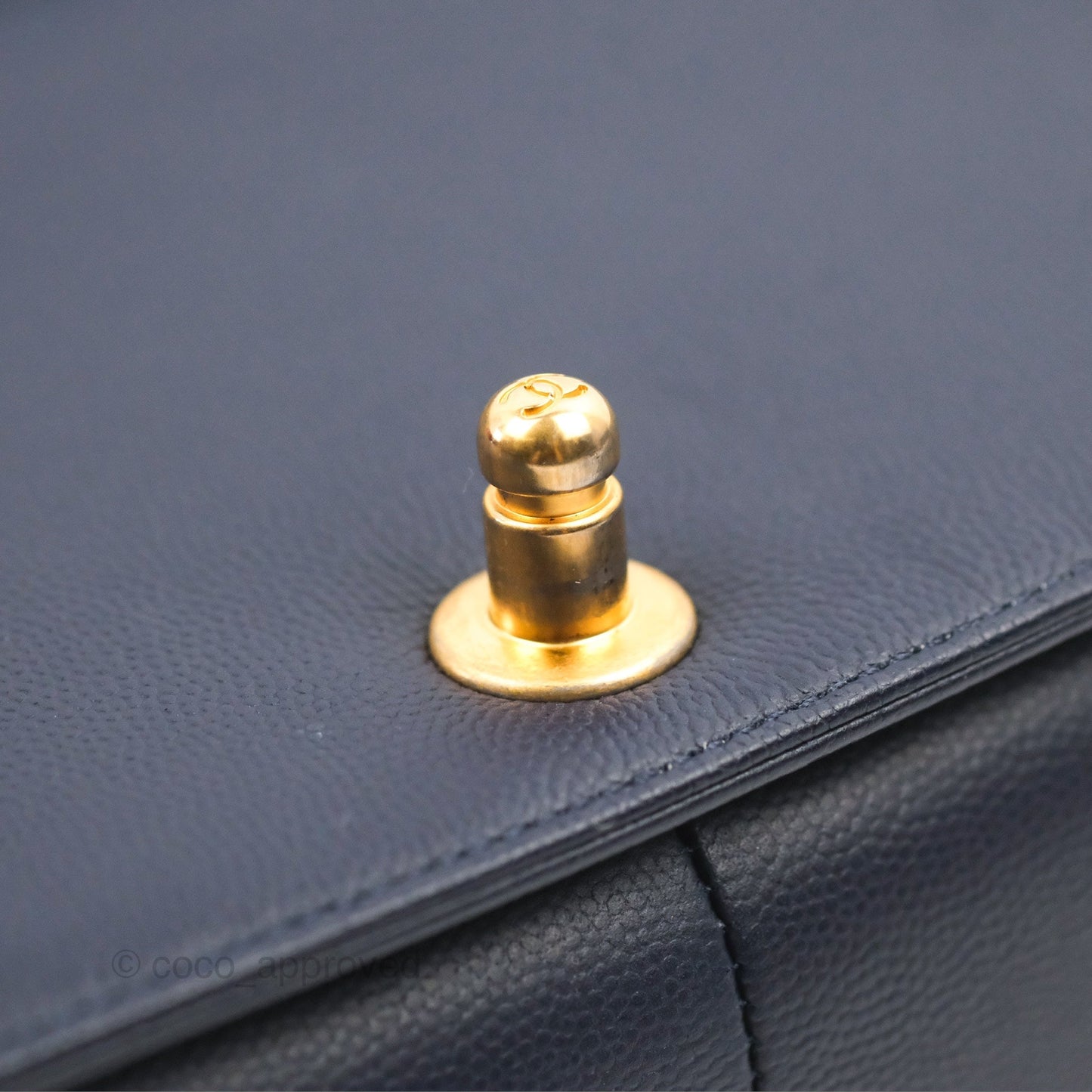Chanel Quilted Medium Boy Navy Caviar Aged Gold Hardware