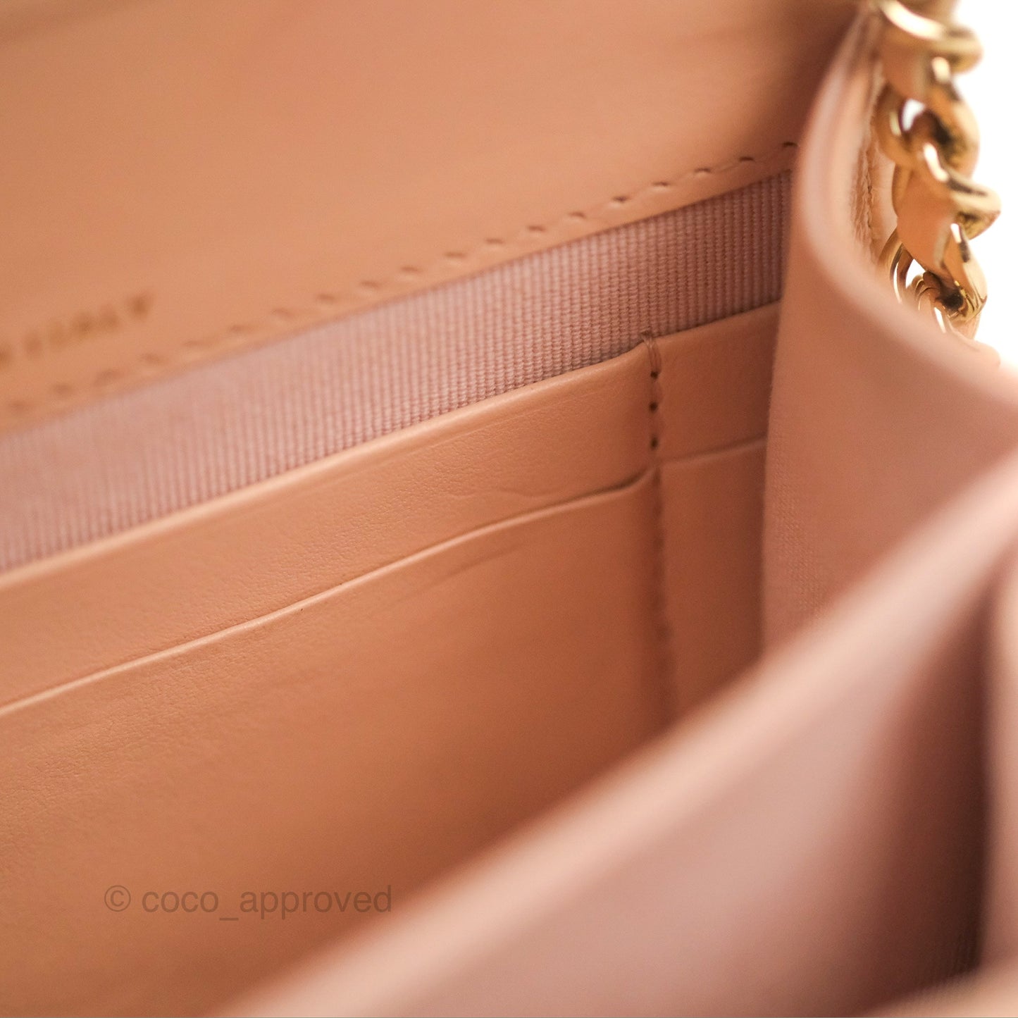 Chanel Mini Clutch with Ribbon Bow Chain Orange Claire Caviar 23S