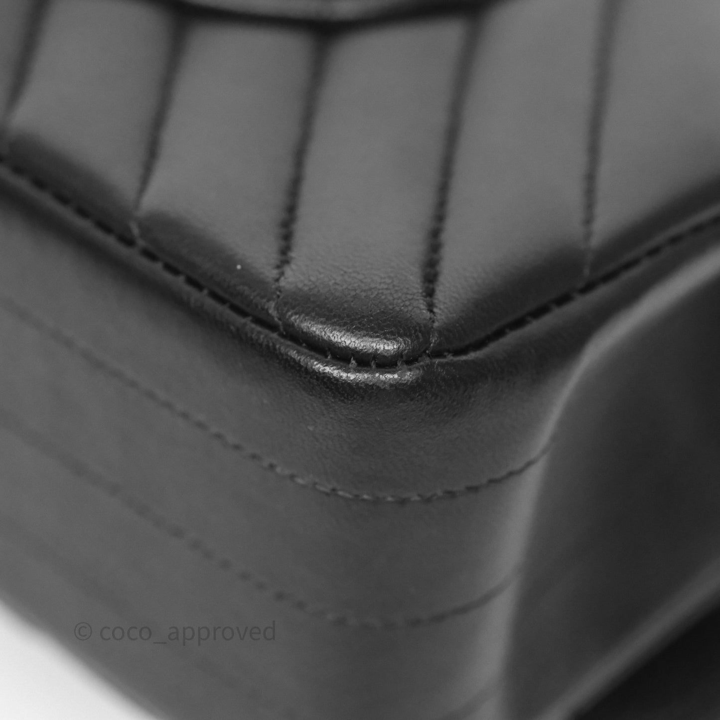 Chanel Classic Medium Flap Chevron Black Lambskin Gold Hardware