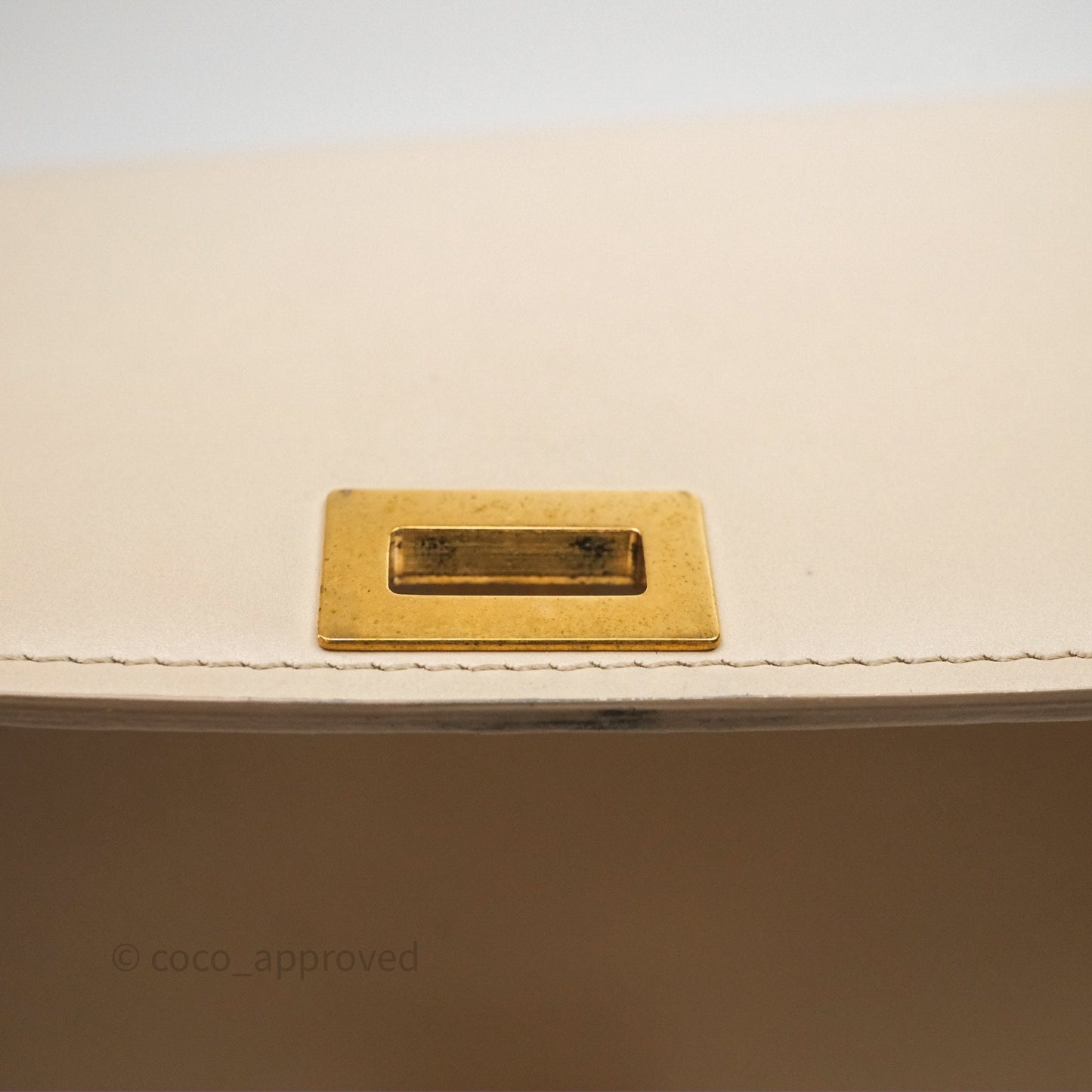 Celine Medium Classic Box Flap Beige Calfskin
