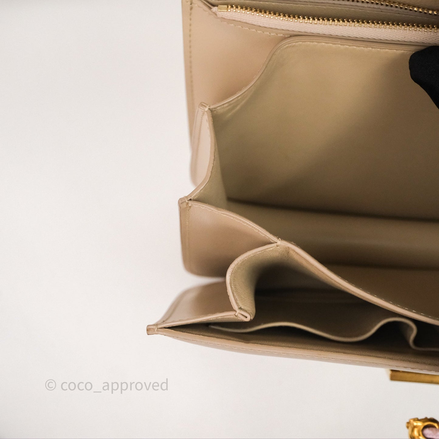 Celine Medium Classic Box Flap Beige Calfskin