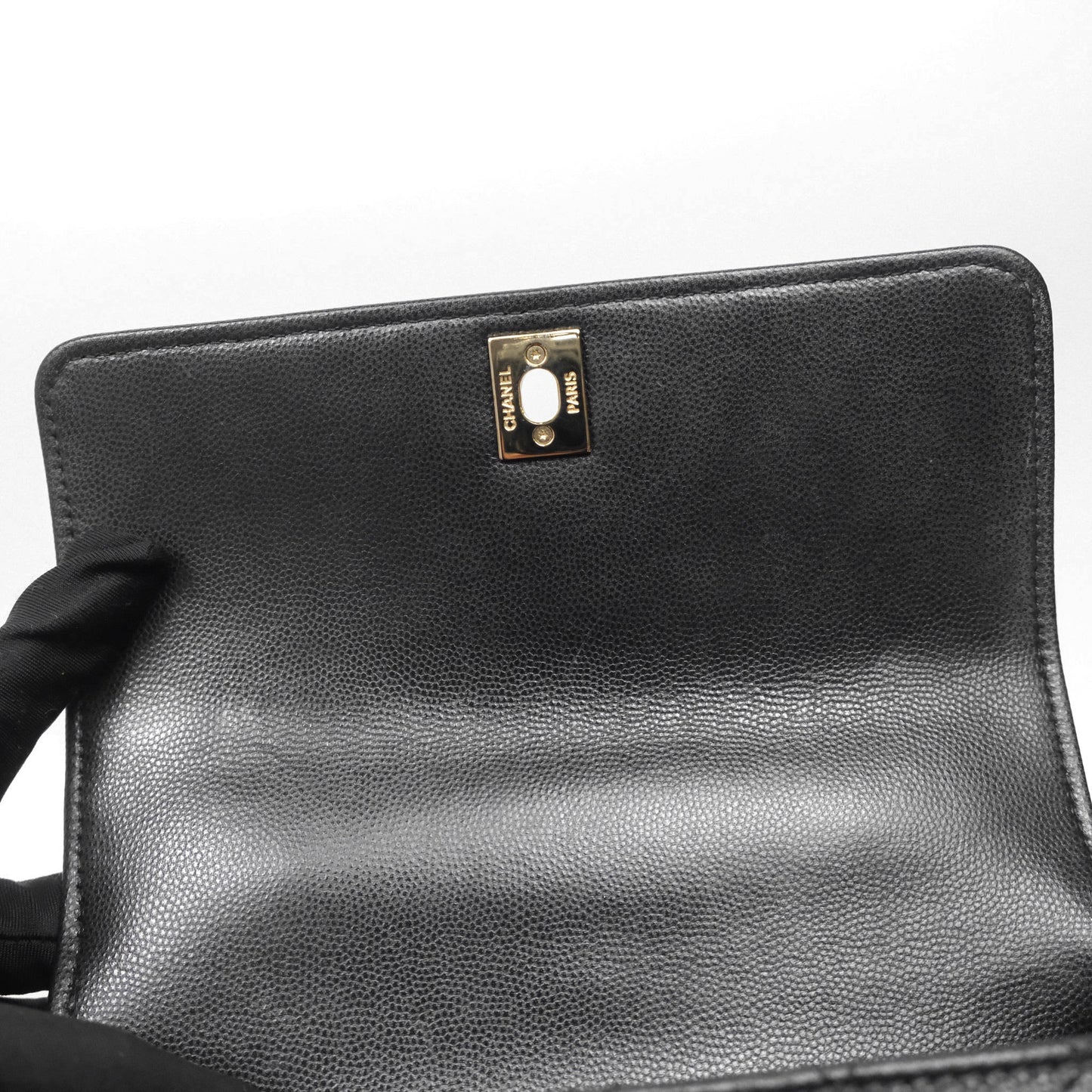 Chanel Small Coco Handle Quilted Black Caviar Gold Hardware