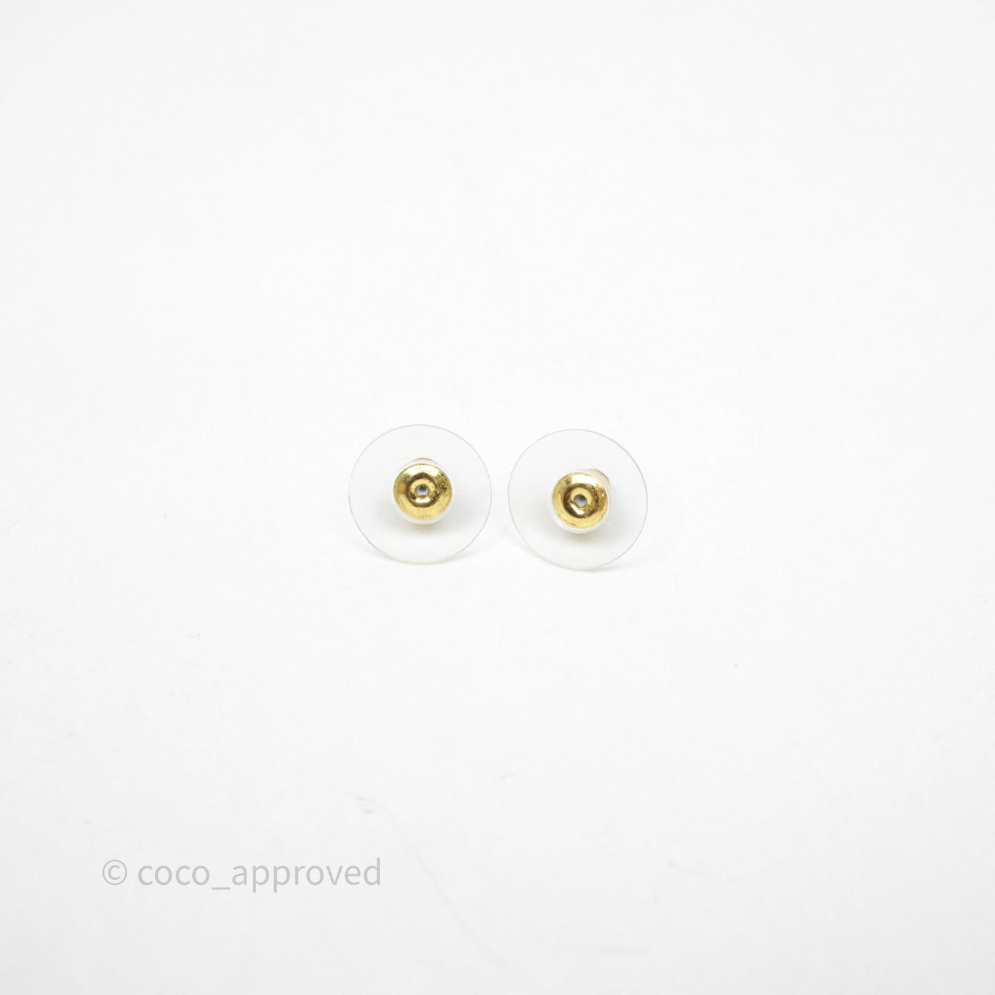 Chanel Crystal CC Star Drop Earrings Gold Tone 22S