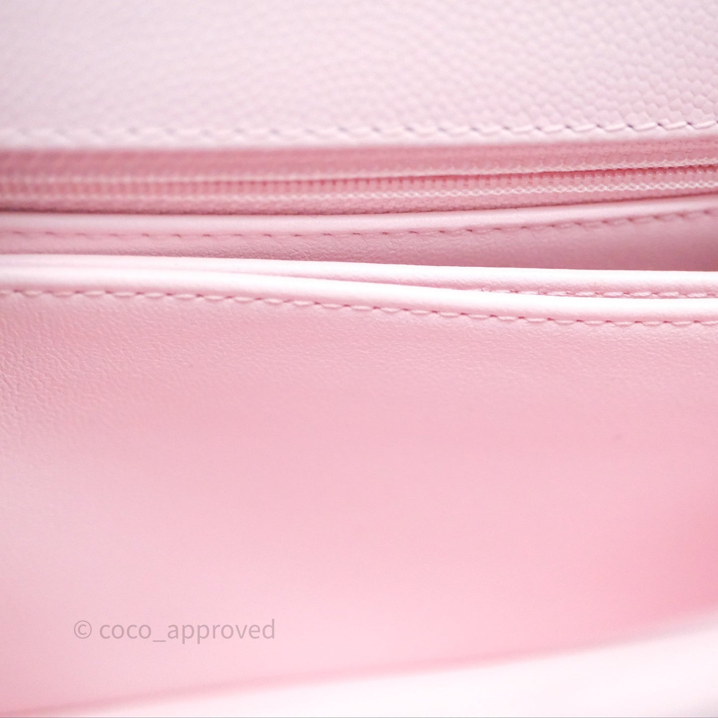Chanel Small Coco Handle Quilted Light Lilac Pink Caviar Gold Hardware