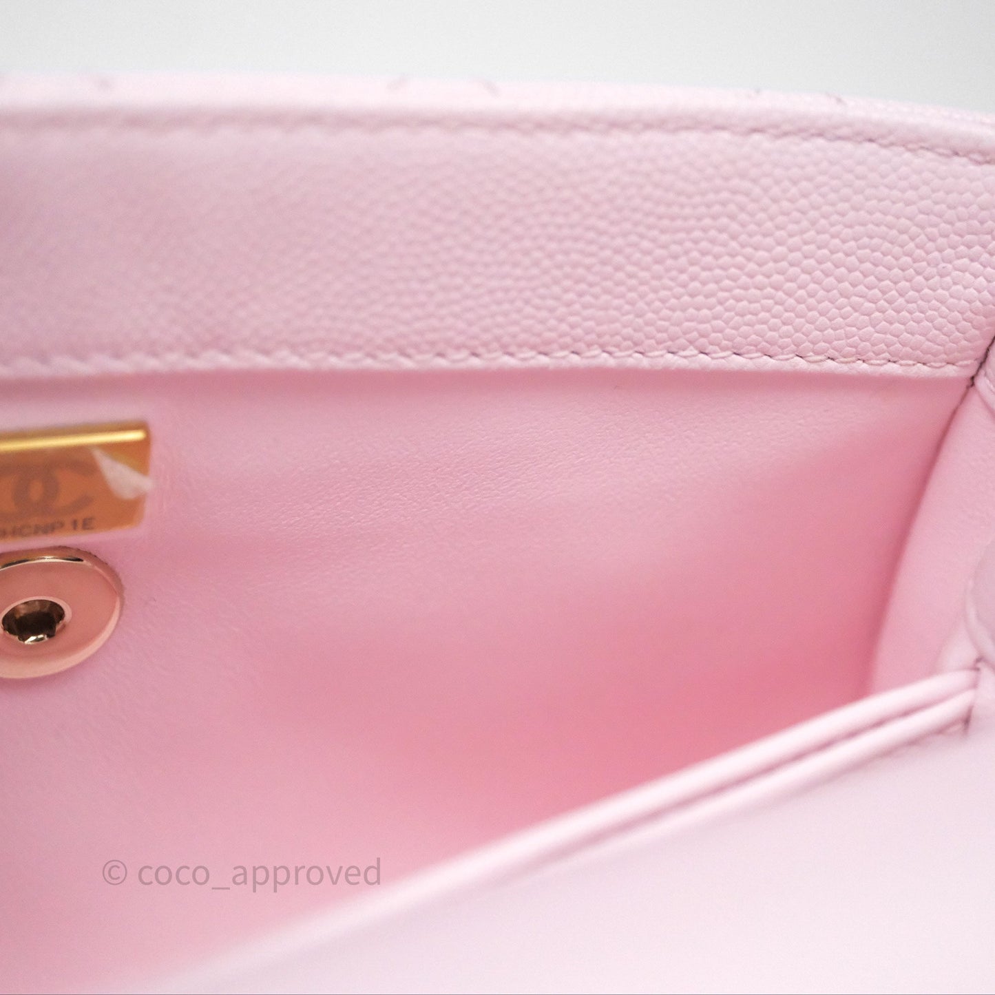 Chanel Small Coco Handle Quilted Light Lilac Pink Caviar Gold Hardware