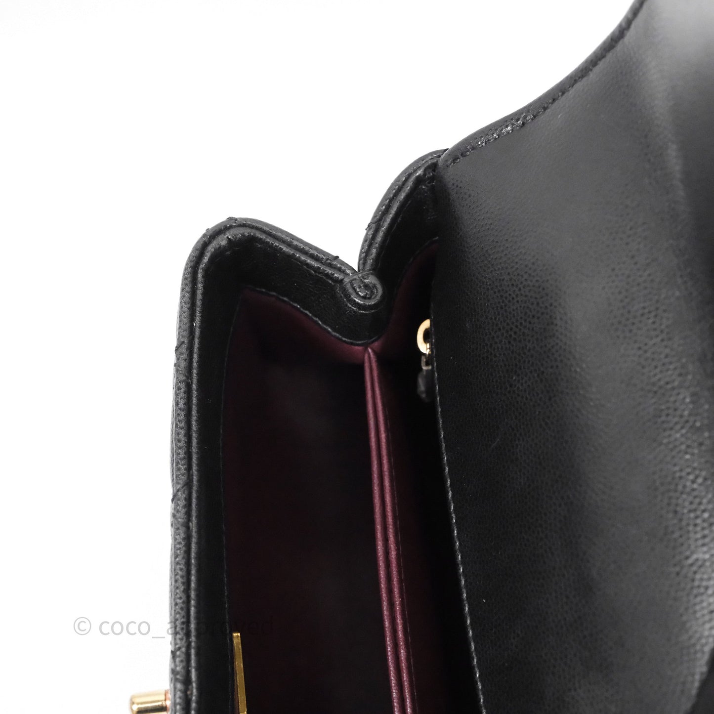 Chanel Small Coco Handle Quilted Black Caviar Gold Hardware