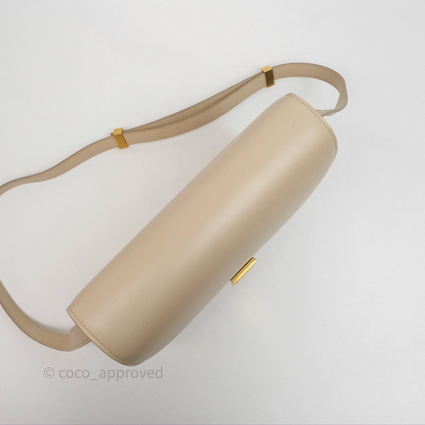 Celine Medium Classic Box Flap Beige Calfskin
